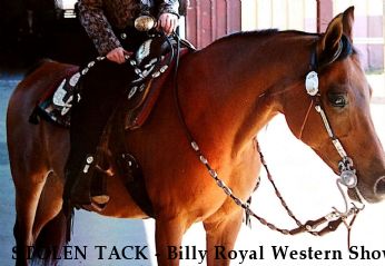 STOLEN TACK - Billy Royal Western Show Saddle and other Tack Near Norman, OK, 73026